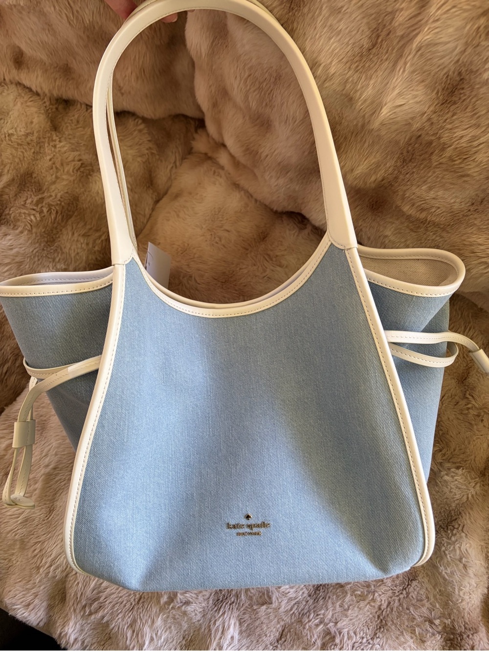 Kate Spade Medium Stash Denim Carry All Bag - Picture 11 of 16